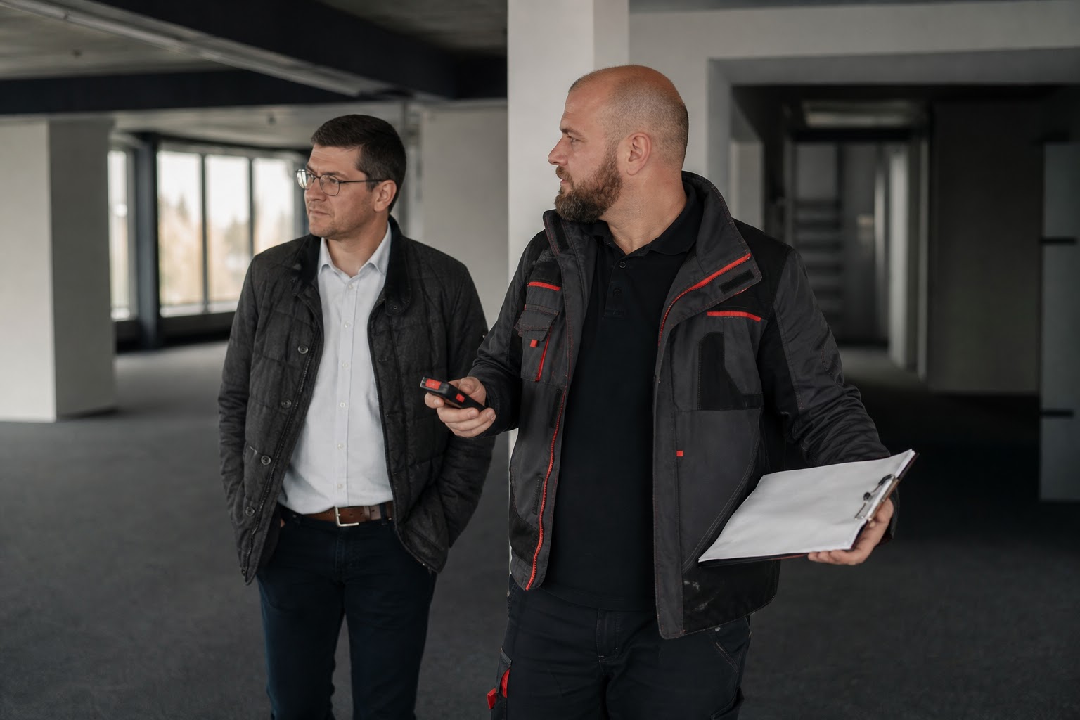IT technik na obhliadke u klienta pred realizáciou siete